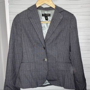 Banana Republic Jacket 2 Button Career Striped Gray XS Extra Small